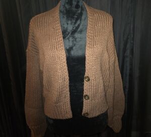 Forever 21 Tan Knit Cardigan Sweater